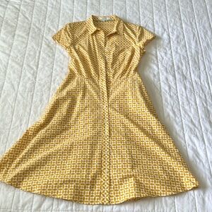 Yellow Biden Shirtdress